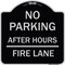 Signmission No Parking After Hours Fire Lane Heavy-Gauge Aluminum Architectural Sign, 18" x 18", BS-1818-23815 A-DES-BS-1818-23815 - alternate 1